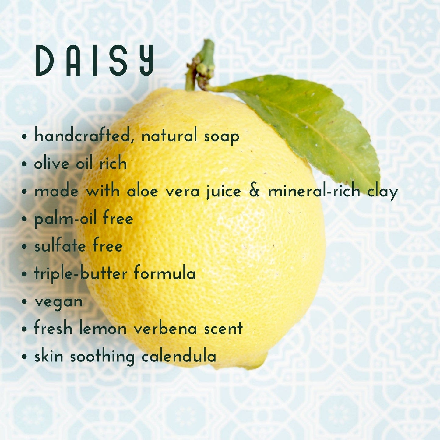 Handmade Soap – Daisy – Lemon Verbena & Calendula