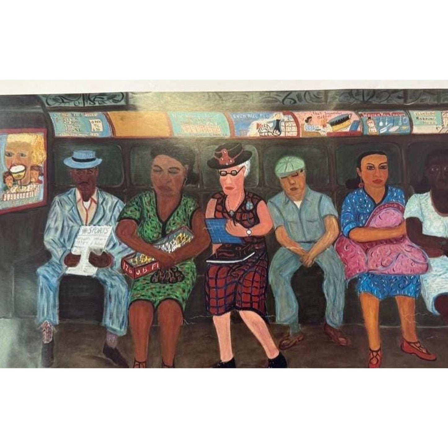 Subway Riders by Ralph Fansanella - 1992 Museum Poster