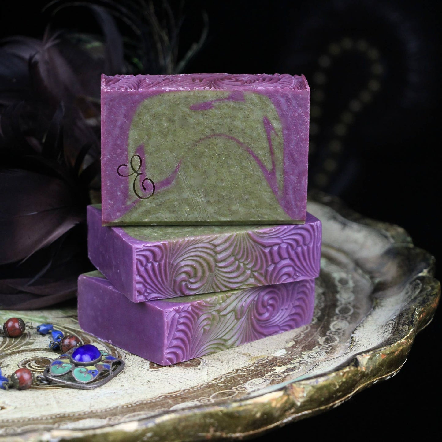 Handmade Soap – Eve – Fresh Fig Loofah Scrub Soap