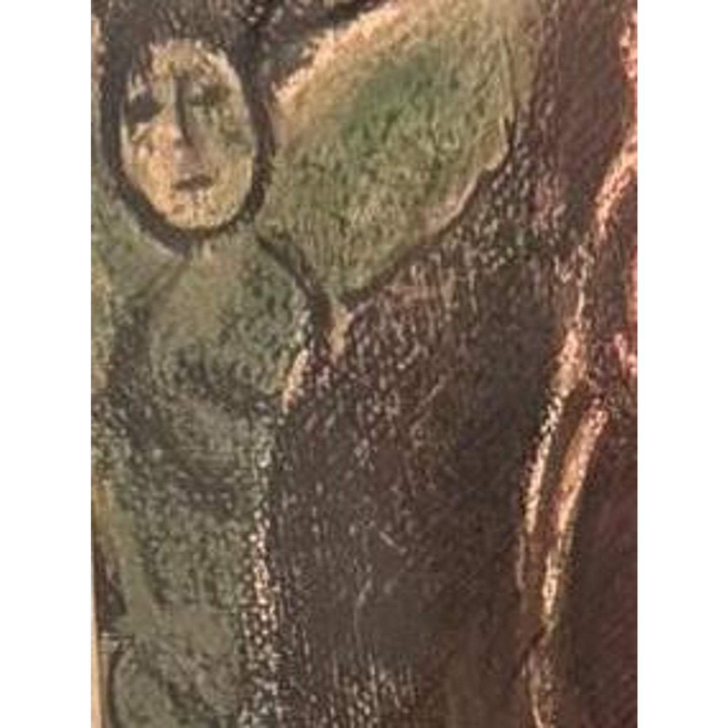 Vintage Marc Chagall "Job Désespéré" Framed Lithograph: Abstract Art