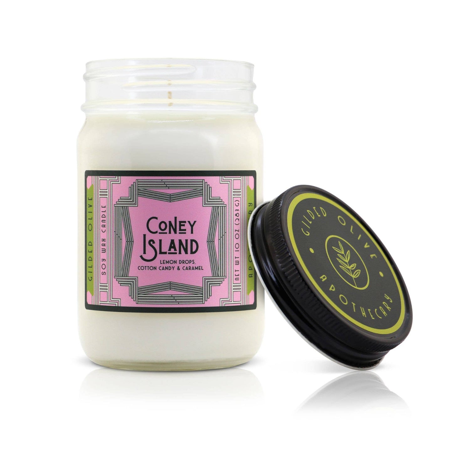 Soy Candle – Coney Island – Cotton Candy, Lemon & Raspberry