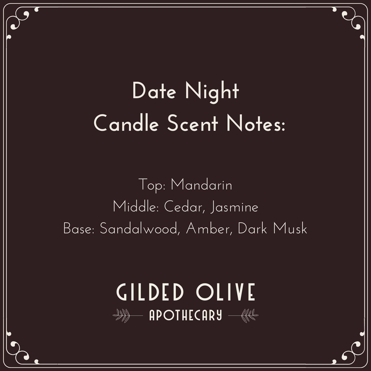 Soy Candle – Date Night – Orange, Jasmine & Sandalwood