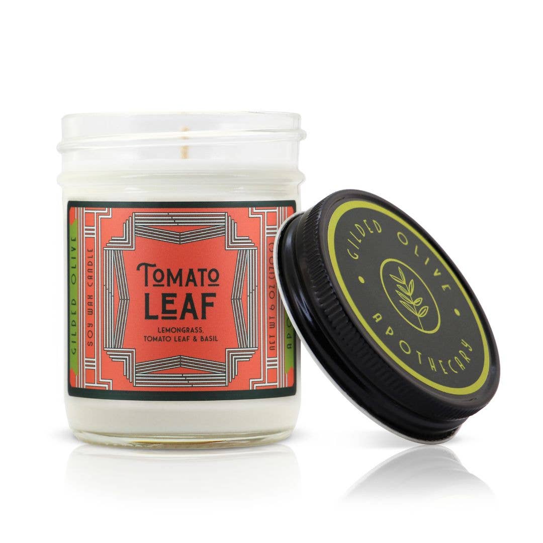 Soy Candle – Tomato Leaf – Herbal Lemongrass, Tomato & Basil