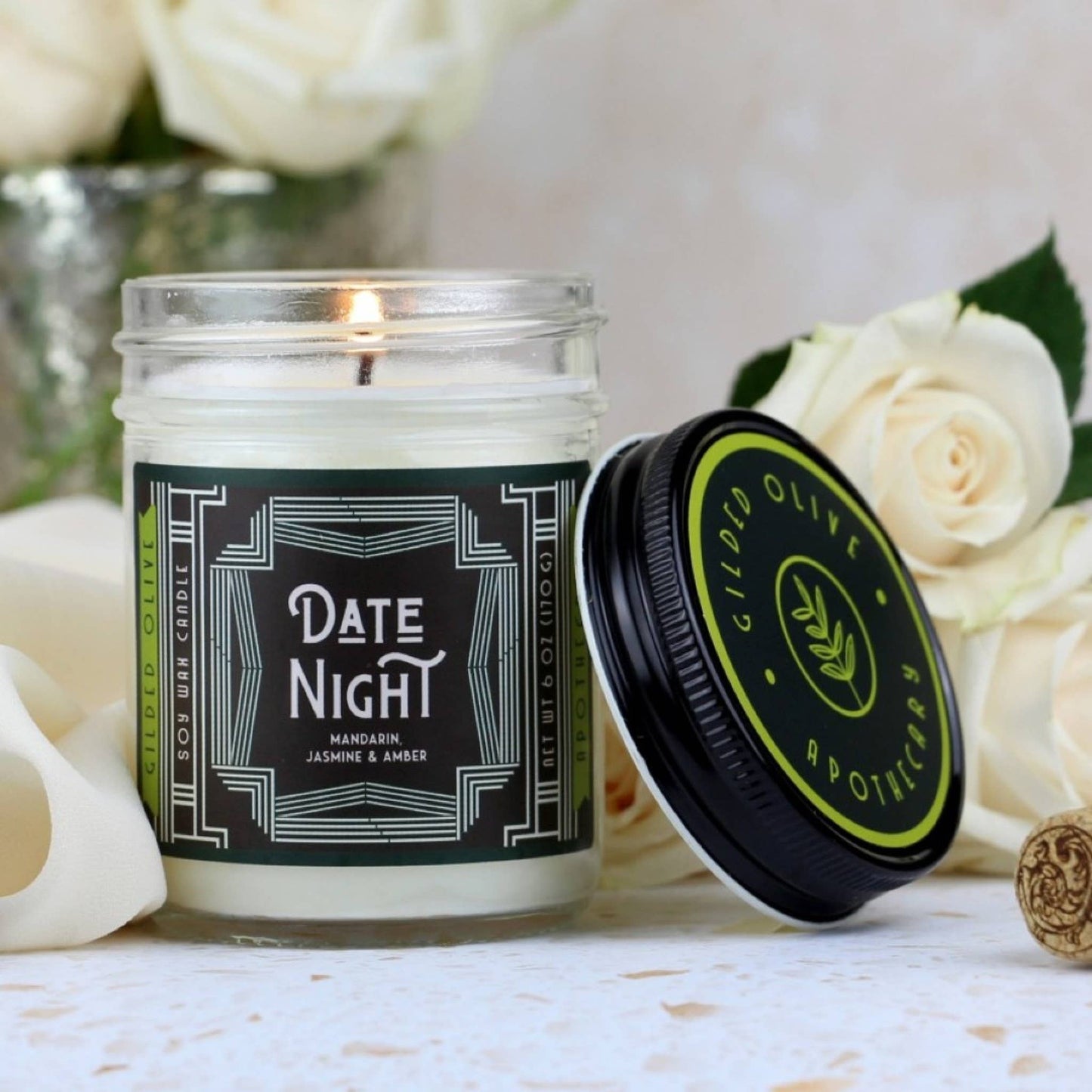 Soy Candle – Date Night – Orange, Jasmine & Sandalwood