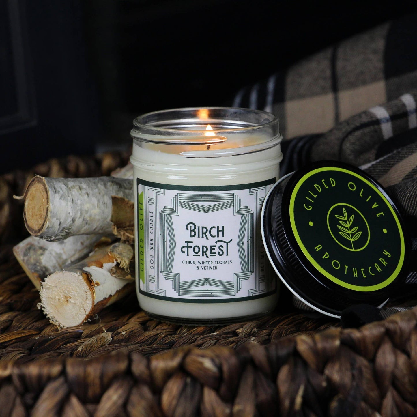 Soy Candle – Birch Forest – Bergamot, Florals & Vetiver