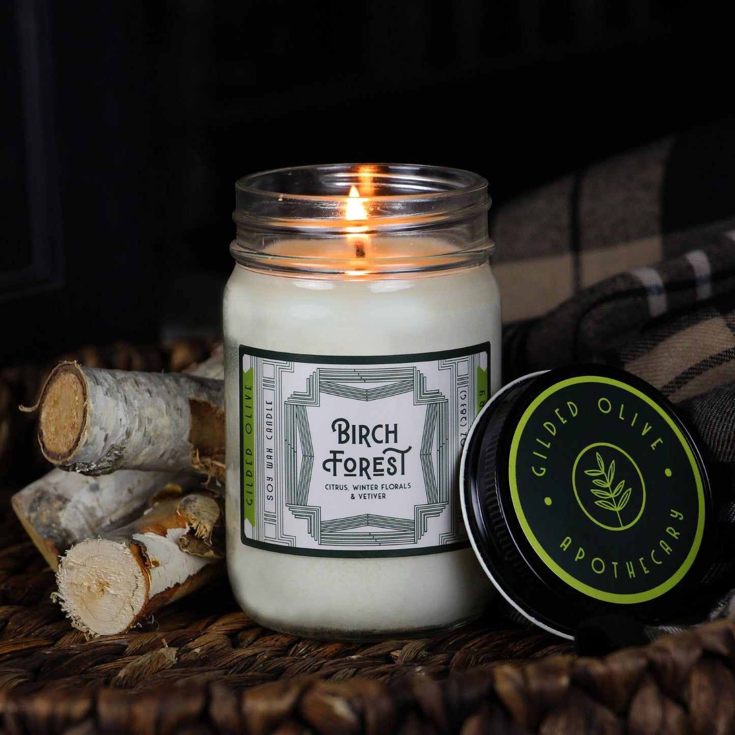 Soy Candle – Birch Forest – Bergamot, Florals & Vetiver