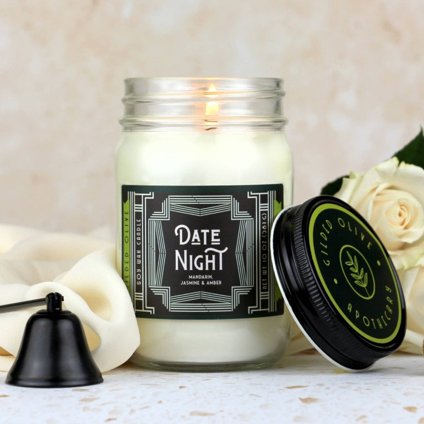 Soy Candle – Date Night – Orange, Jasmine & Sandalwood