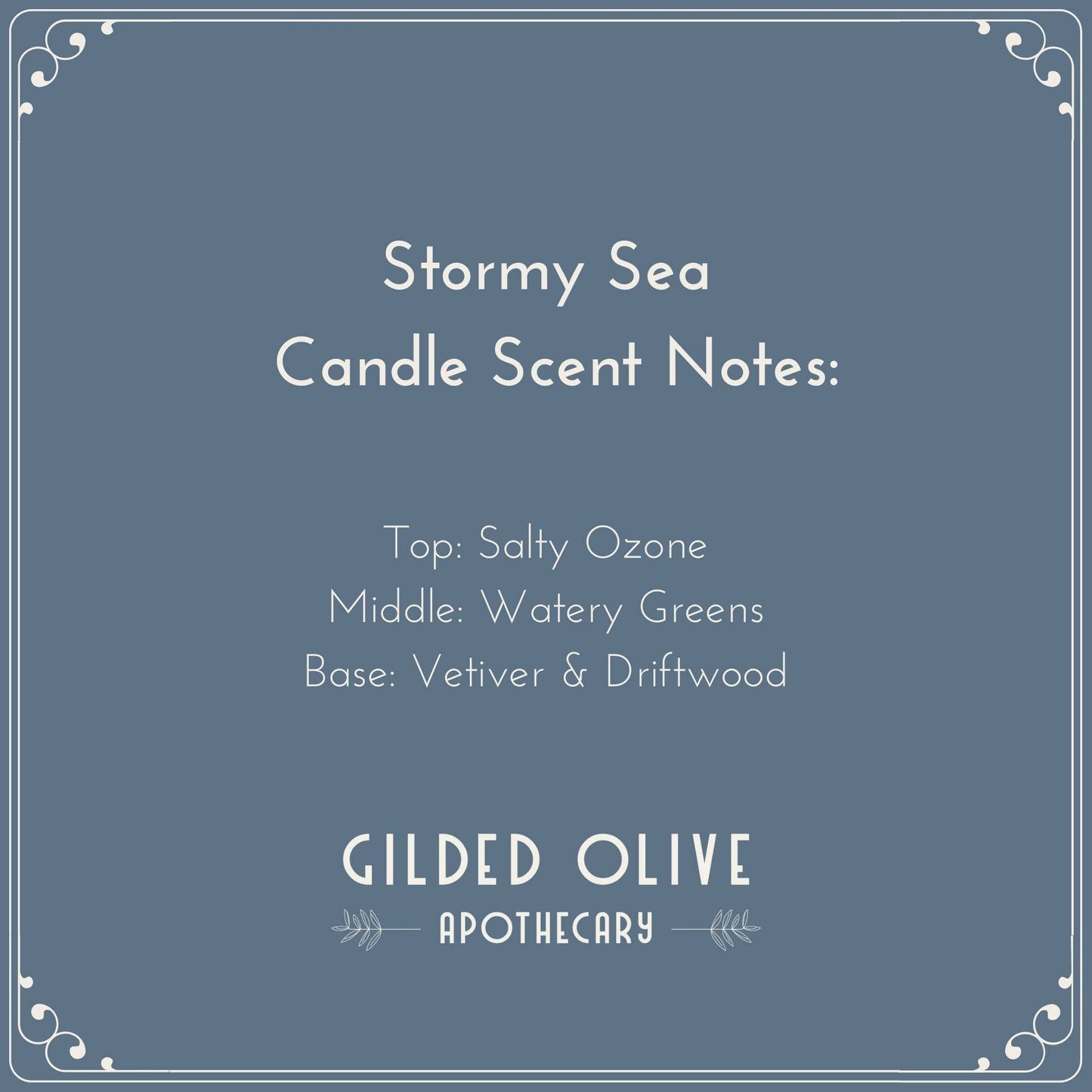 Soy Candle – Stormy Sea – Ozone, Watery Greens & Driftwoods