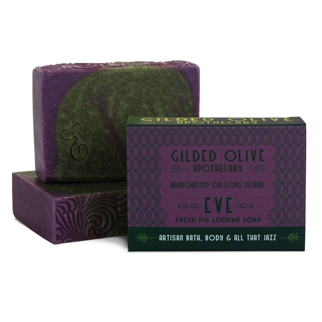Handmade Soap – Eve – Fresh Fig Loofah Scrub Soap