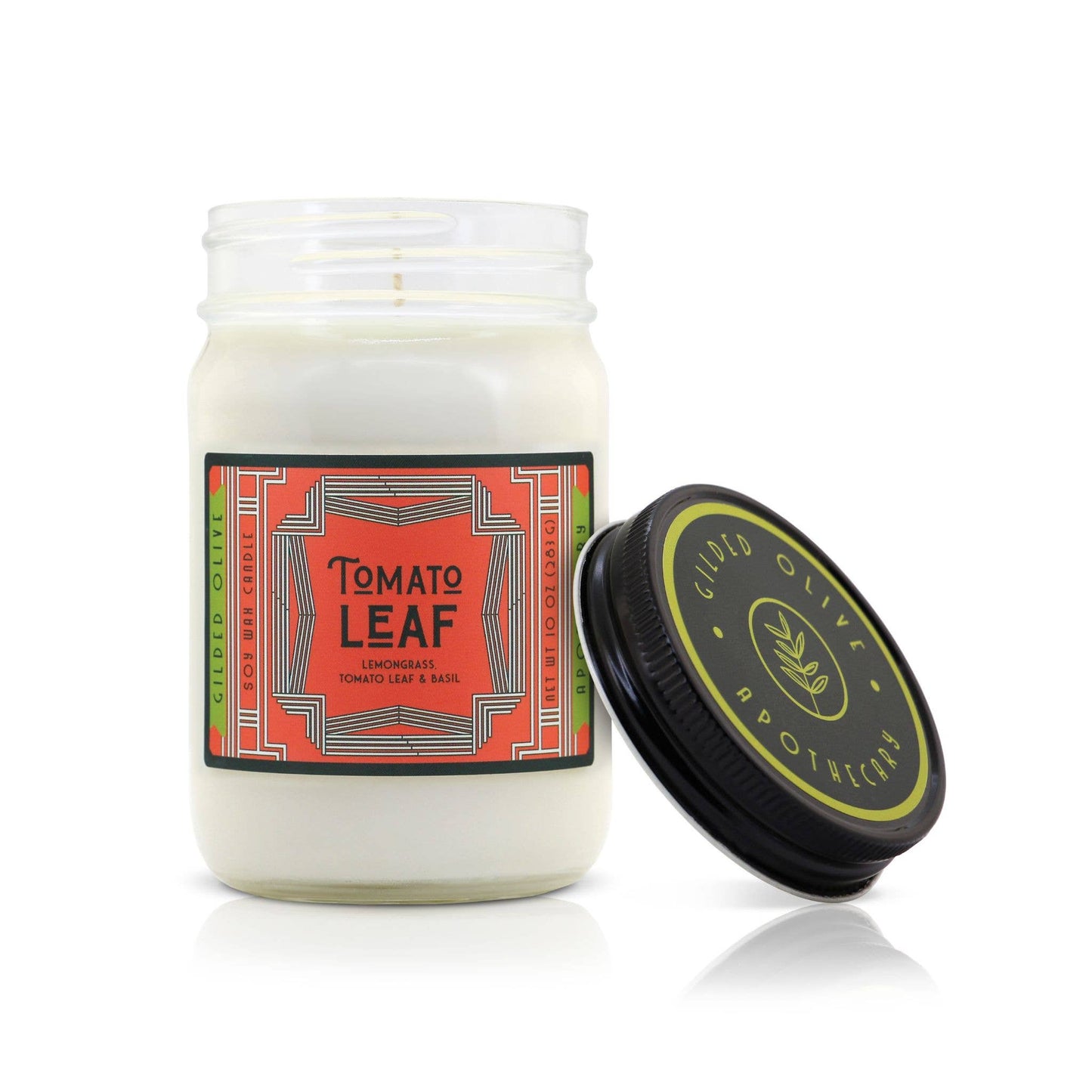 Soy Candle – Tomato Leaf – Herbal Lemongrass, Tomato & Basil