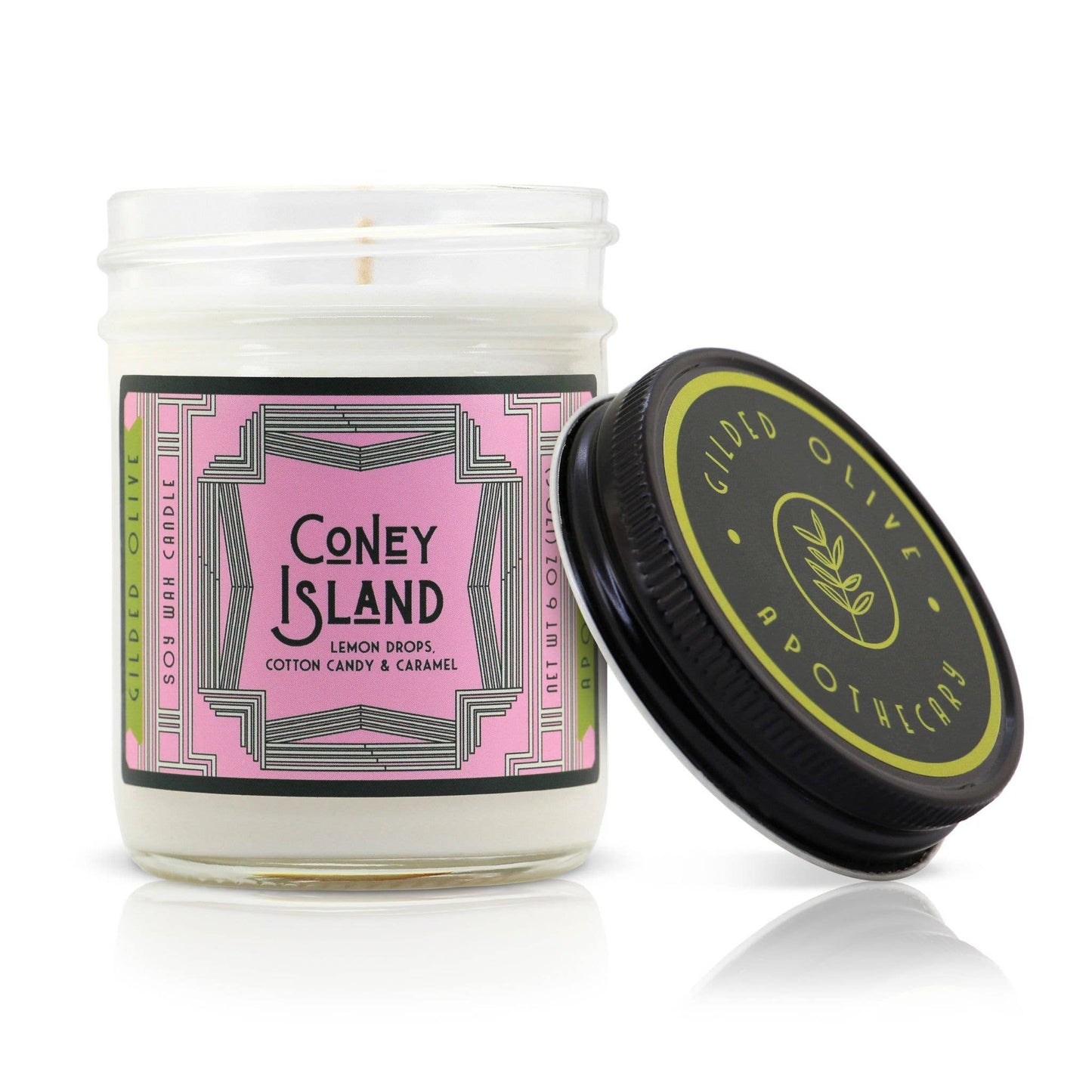 Soy Candle – Coney Island – Cotton Candy, Lemon & Raspberry