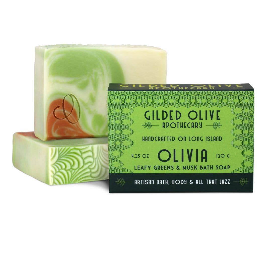 Handmade Soap – Olivia – Leafy Greens, Soft Vanilla & Musk