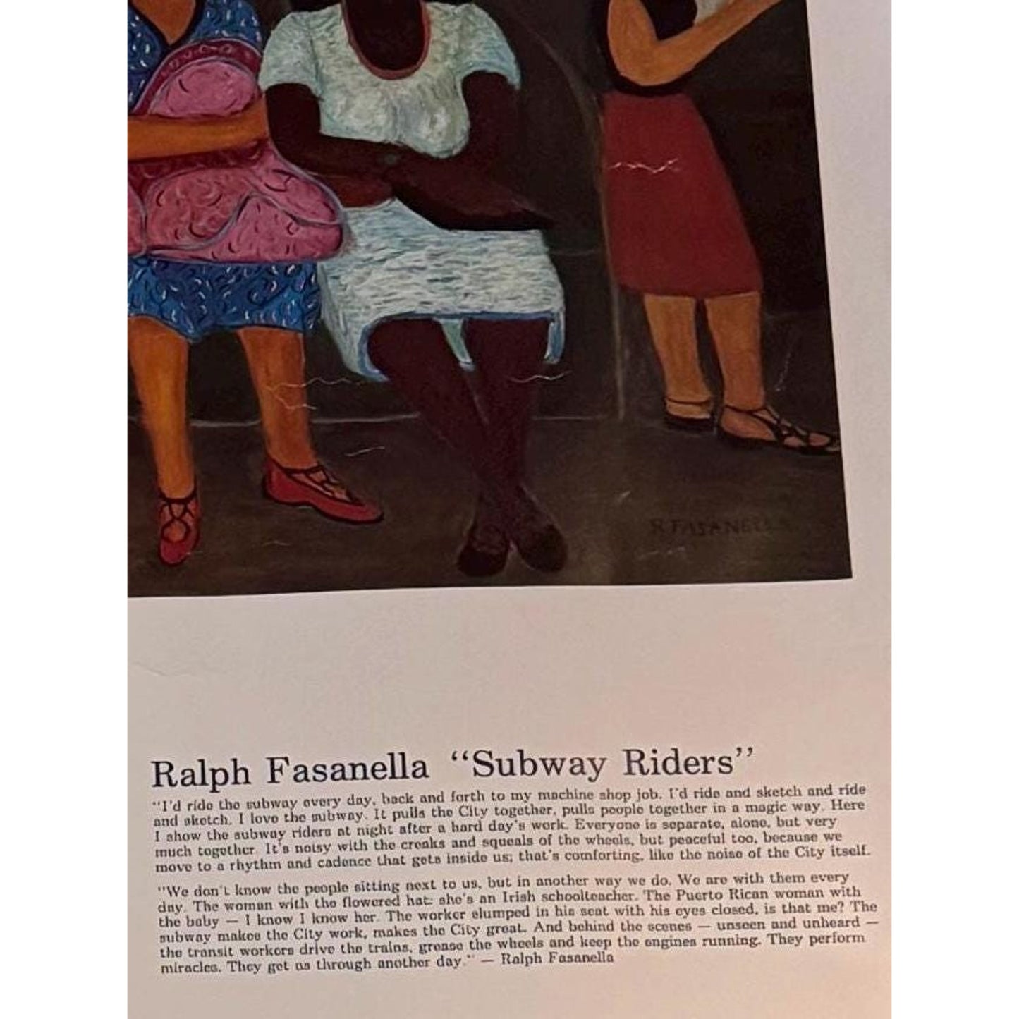 Subway Riders by Ralph Fansanella - 1992 Museum Poster
